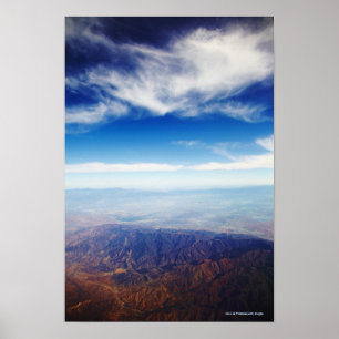 Poster Vista aérea de montanhas vermelhos marrom