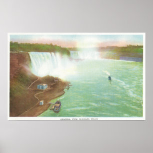 Póster Vista aérea de Niagara Falls inteiro