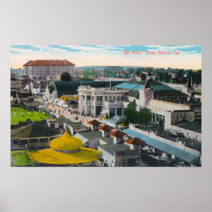 Póster Vista aérea de PikeLong Beach, CA