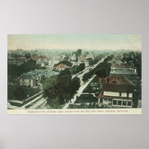Póster Vista aérea de Santa Clara AveAlameda, CA