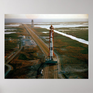 Poster Vista aérea de Saturn V
