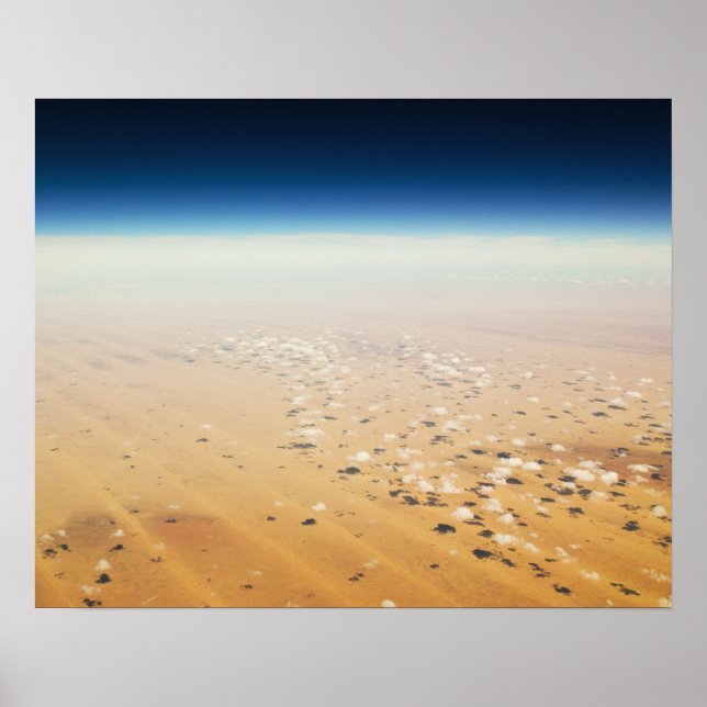 Póster Vista aérea de um deserto (Frente)
