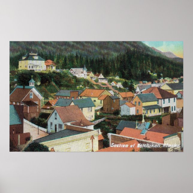 Poster Vista aérea de uma seção da cidade (Frente)