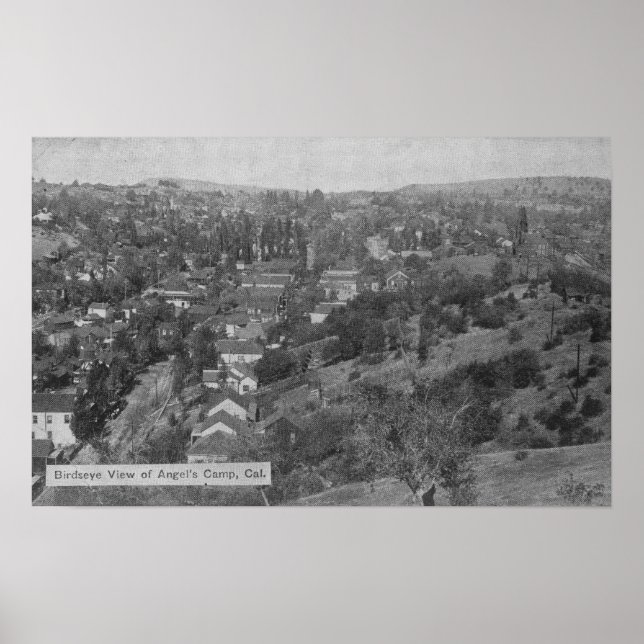 Póster Vista aérea do Acampamento Angels CampAngels, CA (Frente)