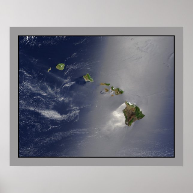 Póster Vista aérea do Arquipélago do Havaí (Frente)