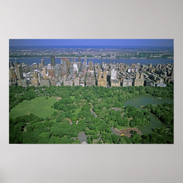 Póster Vista aérea do Central Park e do lado oeste (Frente)