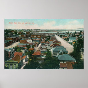 Poster Vista aérea do CityVallejo, CA