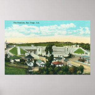 Póster Vista aérea do Estádio San Diego, CA