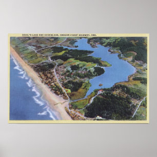 Poster Vista aérea do lago devil