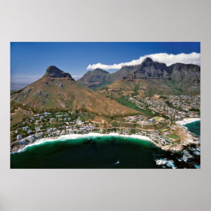 Póster Vista Aérea do Litoral Atlântico Mostrando Clifton