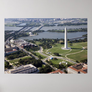 Póster Vista aérea do monumento de Washington