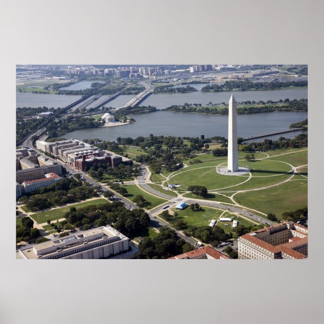 Póster Vista aérea do Monumento de Washington (Frente)