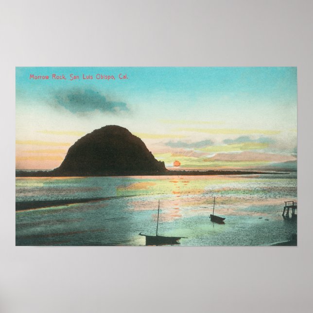 Poster Vista aérea do Morrow Rock e da Baía (Frente)