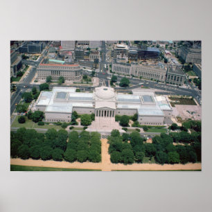 Poster Vista aérea do National Gallery da arte