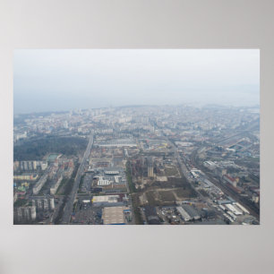 Poster Vista aérea na cidade de Burgas, Bulgária