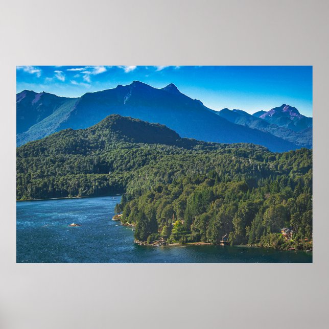 Poster Vista aérea nacional do parque Nahuel huapi, baril (Frente)