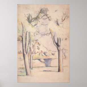 Póster Vista Através das Árvores por Paul Cezanne, Arte A