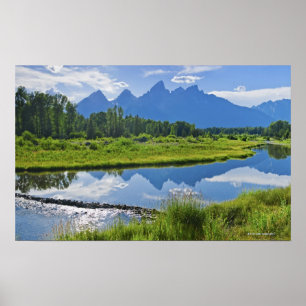 Póster Vista cénico das montanhas