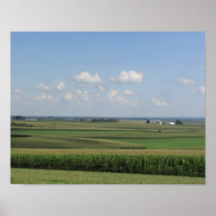 Póster Vista cénico de uma fazenda de Amish em Wisconsin