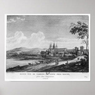 Póster Vista da abadia de Cluny