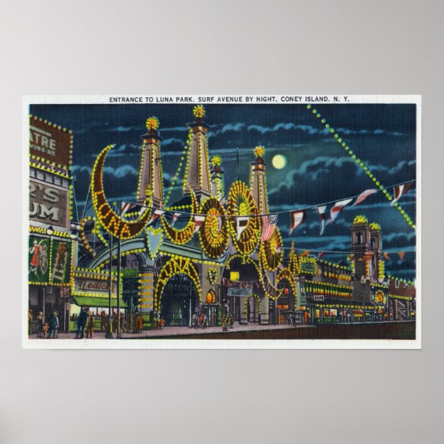 Póster Vista da Avenida surf da Entrada do Parque Luna em (Frente)