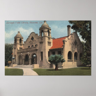 Póster Vista da biblioteca pública de Carnegie