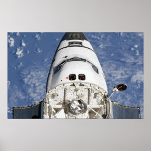 Póster Vista da cabine do grupo do esforço do vaivém