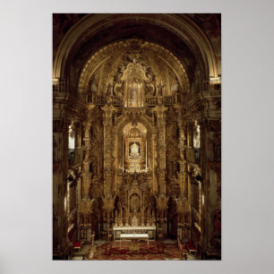 Póster Vista da capela e do altar alto
