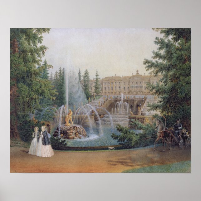 Poster Vista da Cascata Marly (Frente)
