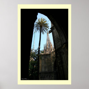 Póster Vista da catedral de Gaudi