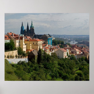 Poster Vista da Catedral do Santo Vitus, Praga, Repúblic