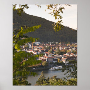Póster Vista da Cidade Antiga de Heidelberg