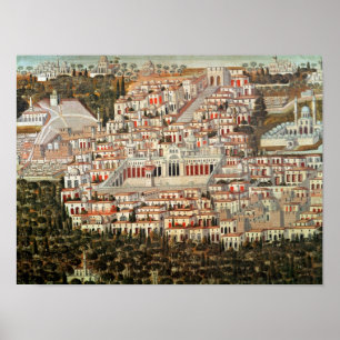 Póster Vista da cidade de Damasco