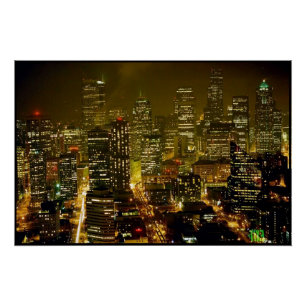 Póster Vista da cidade de Seattle