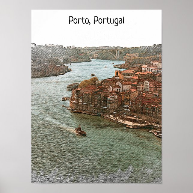 Poster Vista da Cidade do Porto (Frente)
