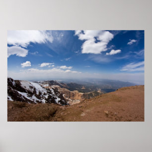 Póster Vista da cimeira do pico dos piques