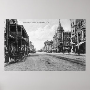Poster Vista da décima nona rua # do 2Bakersfield, CA