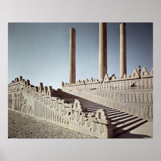 Póster Vista da escada leste de Apadana (Frente)
