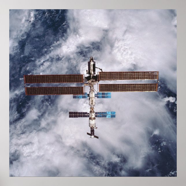 Póster Vista da Estação Espacial Internacional a partir d (Frente)