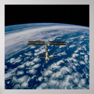 Poster Vista da Estação Espacial Internacional do Endeavo