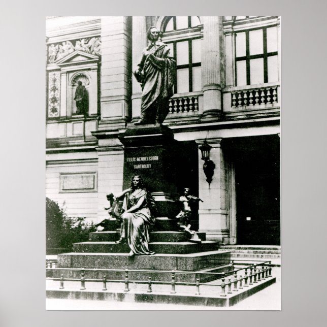 Póster Vista da estátua de Mendelssohn (Frente)