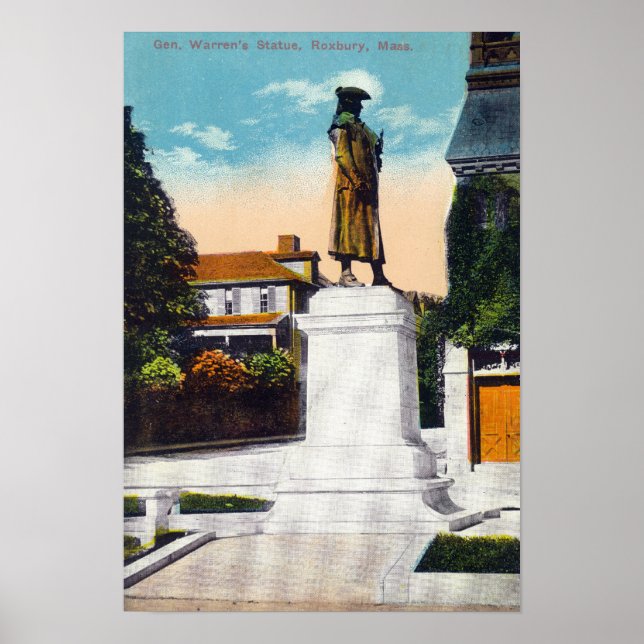 Poster Vista da estátua do General Warren (Frente)