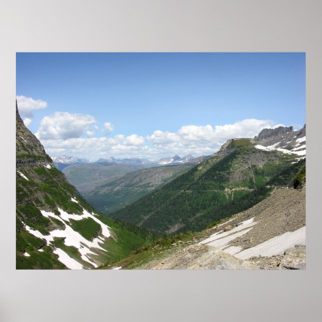 Póster Vista da estrada indo para o sol (Frente)