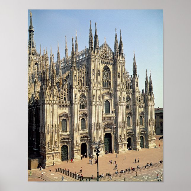 Póster Vista da fachada, iniciada em 1386 (Frente)