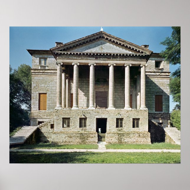 Póster Vista da fachada principal, construída em 1559-60 (Frente)