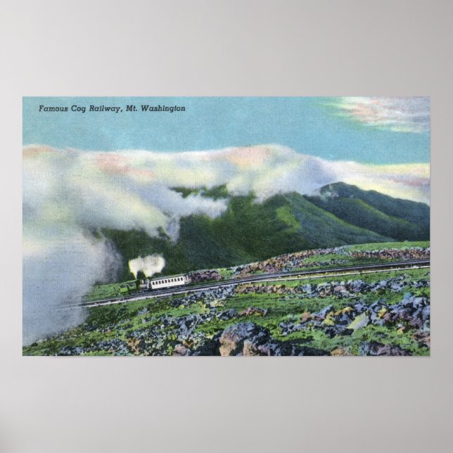 Poster Vista da Famosa Linha Ferroviária de Cog (Frente)