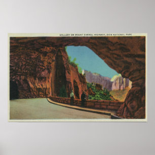Póster Vista da galeria na estrada de Monte Carmelo