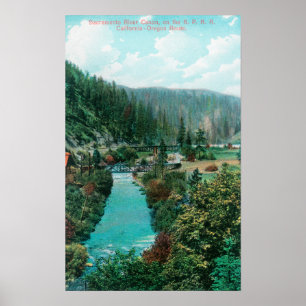 Póster Vista da garganta do Rio Sacramento no SP