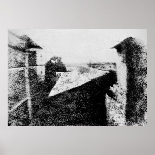 Poster Vista da janela no Le Gras 1826 (Frente)