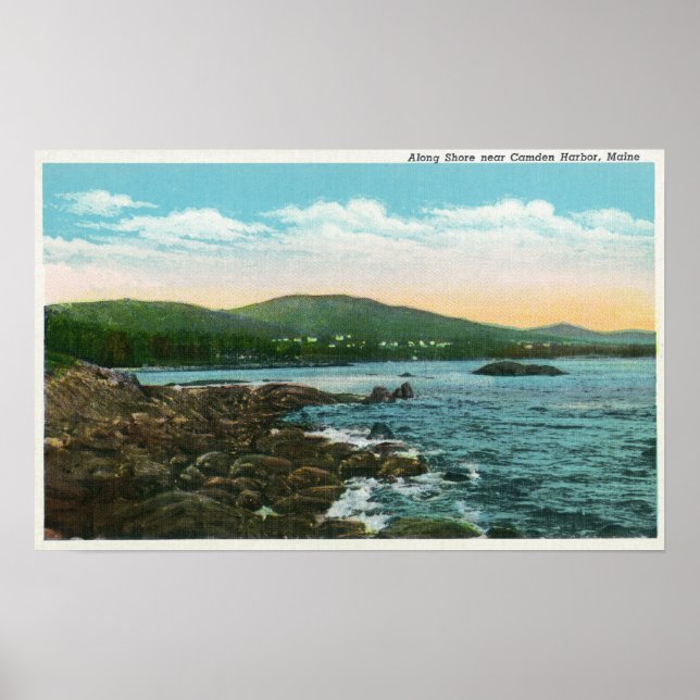 Poster Vista da margem perto do porto de Camden (Frente)